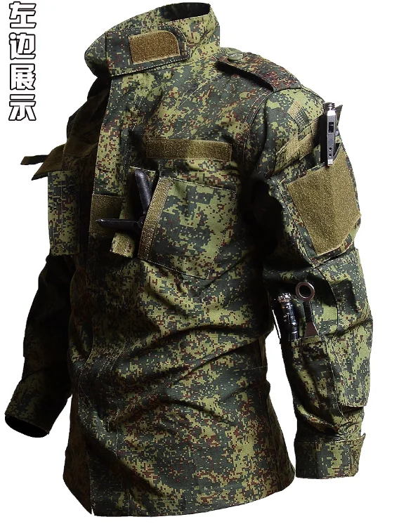 Russische Uniform Grüner Anzug Sping Camouflage Männer Emr Kopie Inklusive Jacke Hosen Image