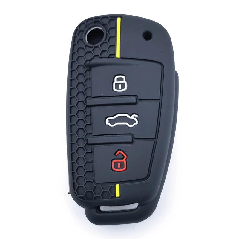 Für Audi A4 B7 A6 C6 4f 8v A3 8p A1 A3 Fernbedienung Schlüssel Halter Jacke Zubehör Fob silikon Schlüssel Fall Abdeckung Shell Zubehör Auto Image