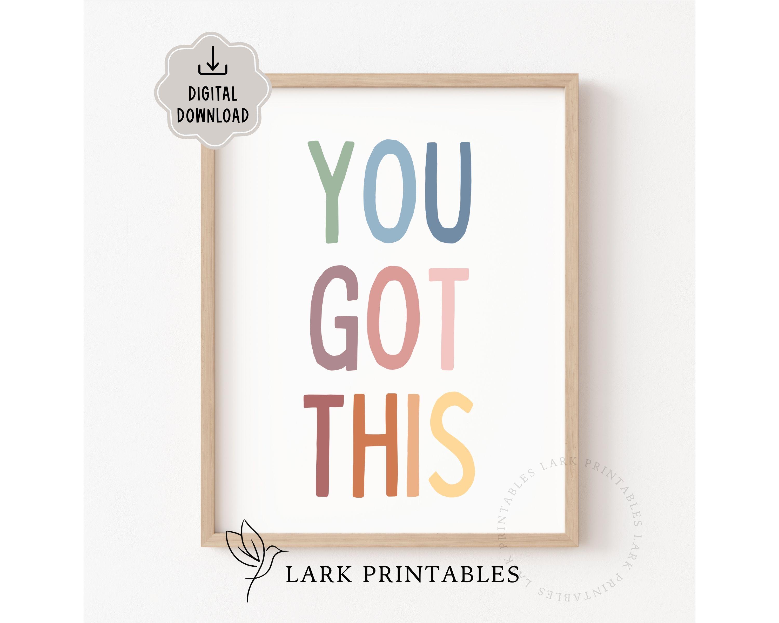 "Stampa \"You've got this\", stampa motivazionale per l'ufficio, citazione edificante da parete, poster con vibrazioni positive, citazione ispiratrice pe"