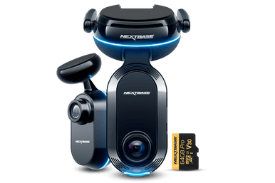 Nextbase iQ 1K Bundle – 1K Front & Rear Smart Dash Cam, Triple Channel + 64GB SD, 4G, Triple Channel, Live on App, Smart Parking Mode, Witness Mode, Roadwatch AI, SOS