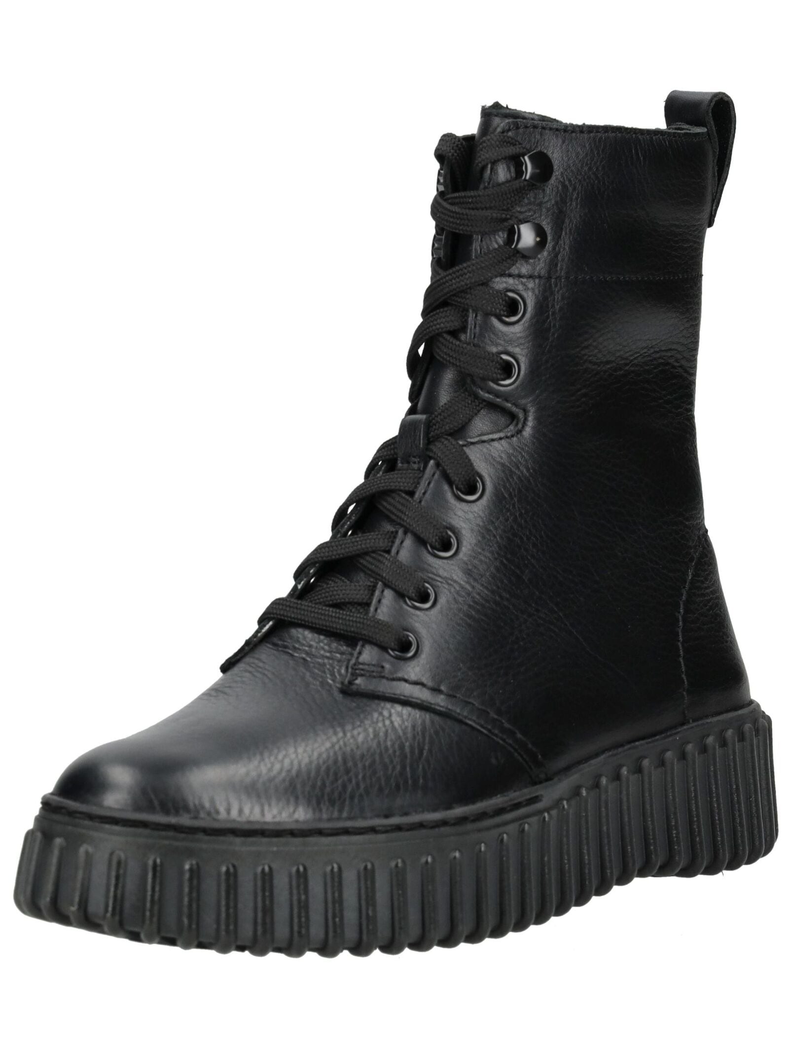 Schnürstiefelette CLARKS "Clarks Stiefelette Leder", Damen, Gr. 39, schwarz, Leder, Schuhe Schnürstiefelette