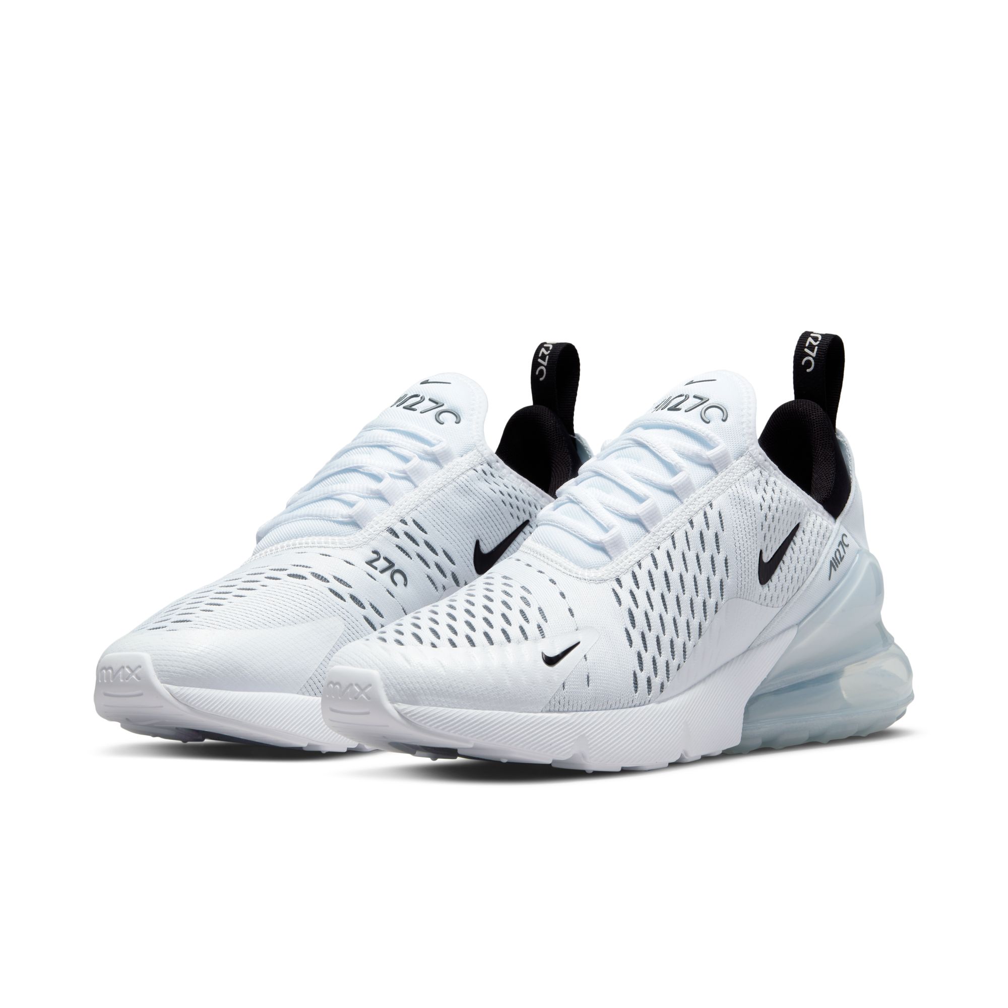 Sneaker NIKE SPORTSWEAR "W AIR MAX 270", Damen, Gr. 43, weiß, schwarz, weiß, Synthetik, Textil, Schuhe Sneaker, Topseller