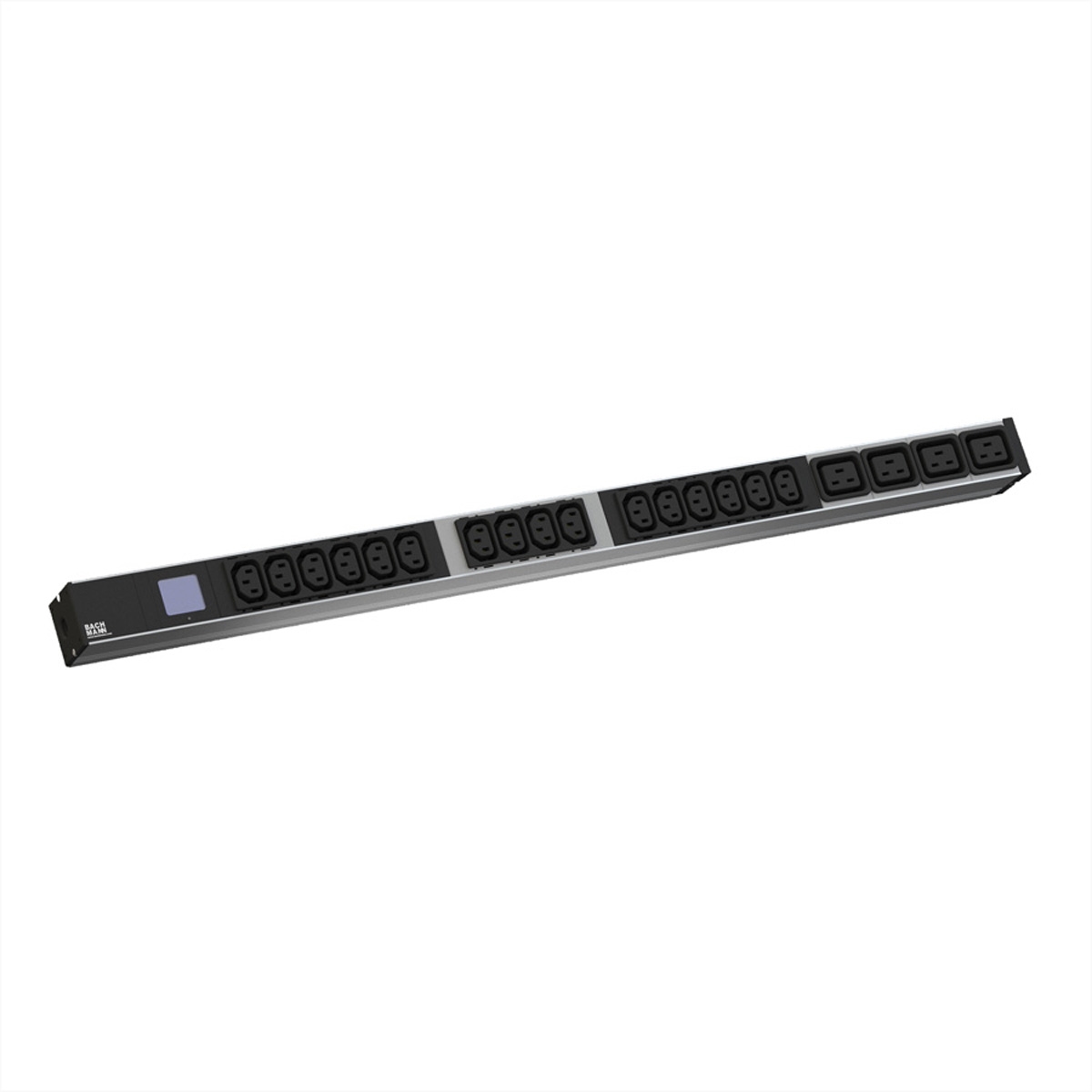 BACHMANN BN0500 19 PDU 1HE 16xC13 4xC19, Leistungsmessung, Anschluss CEE 16A, blau" Image