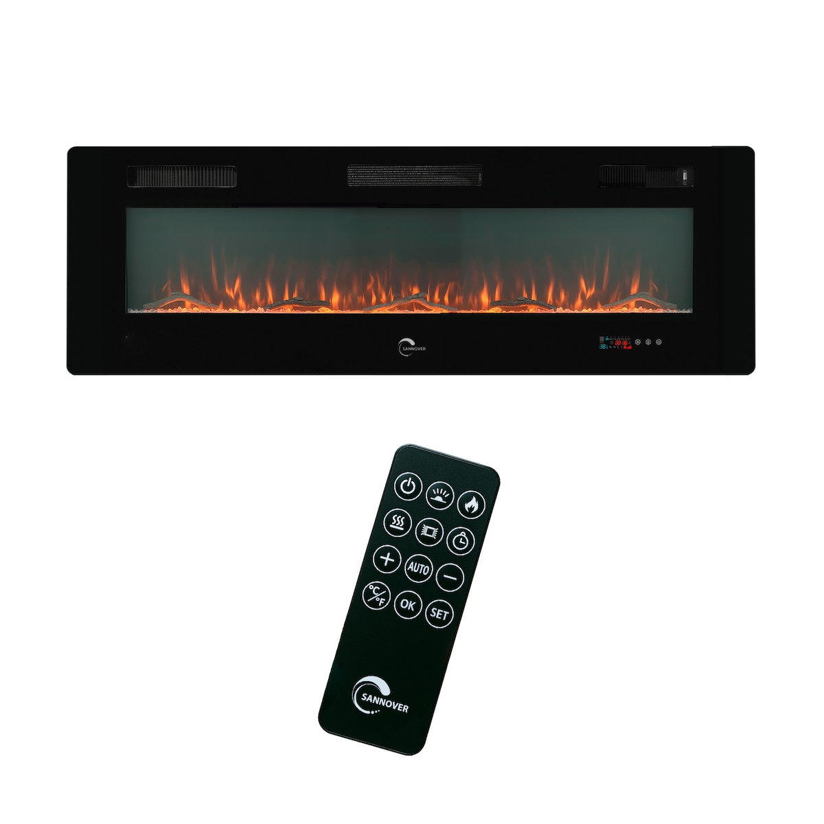 Elektrokamin mit LED-Flammeneffekt Valtaia Plat Sannover 2000 W / 152 cm Image