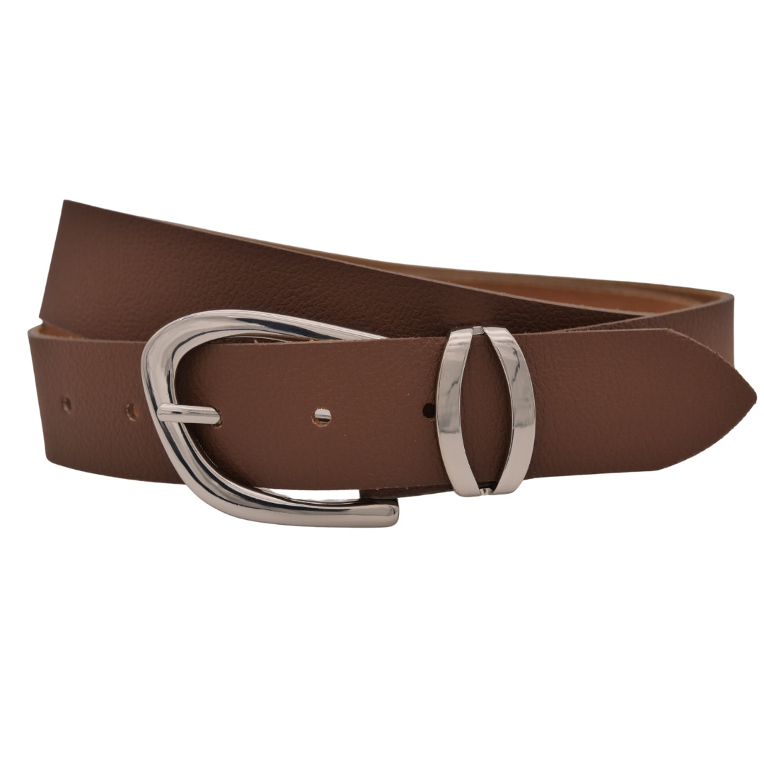 Ledergürtel ANNAMATONI "AnnaMatoni Ledergürtel Lora2 Ledergürtel Lora2", Damen, Gr. TW115 - 130cm Gesamtlänge, braun (braun 690), 100% Leder, Gürtel Ledergürtel