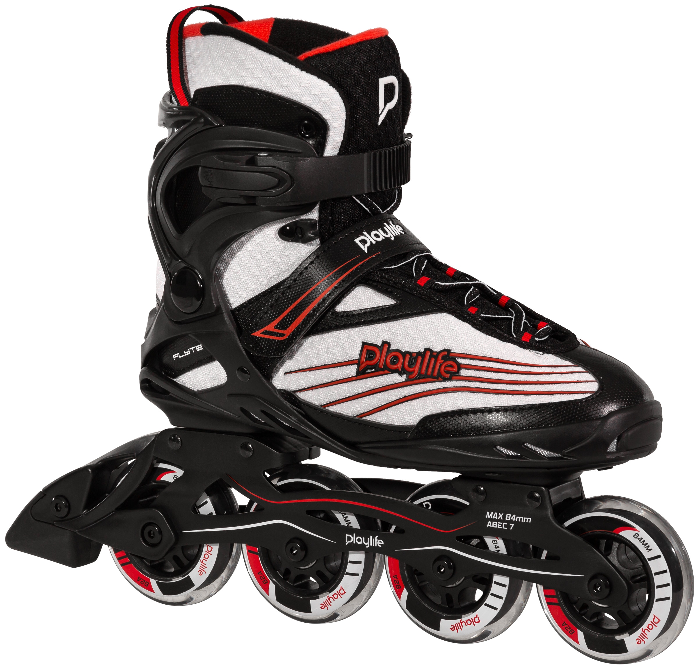 Inlineskates PLAYLIFE "Flyte Black 84" Gr. 38, rot, Inlineskates_Rollschuhe, Damen, 38 (bis ), Nylon