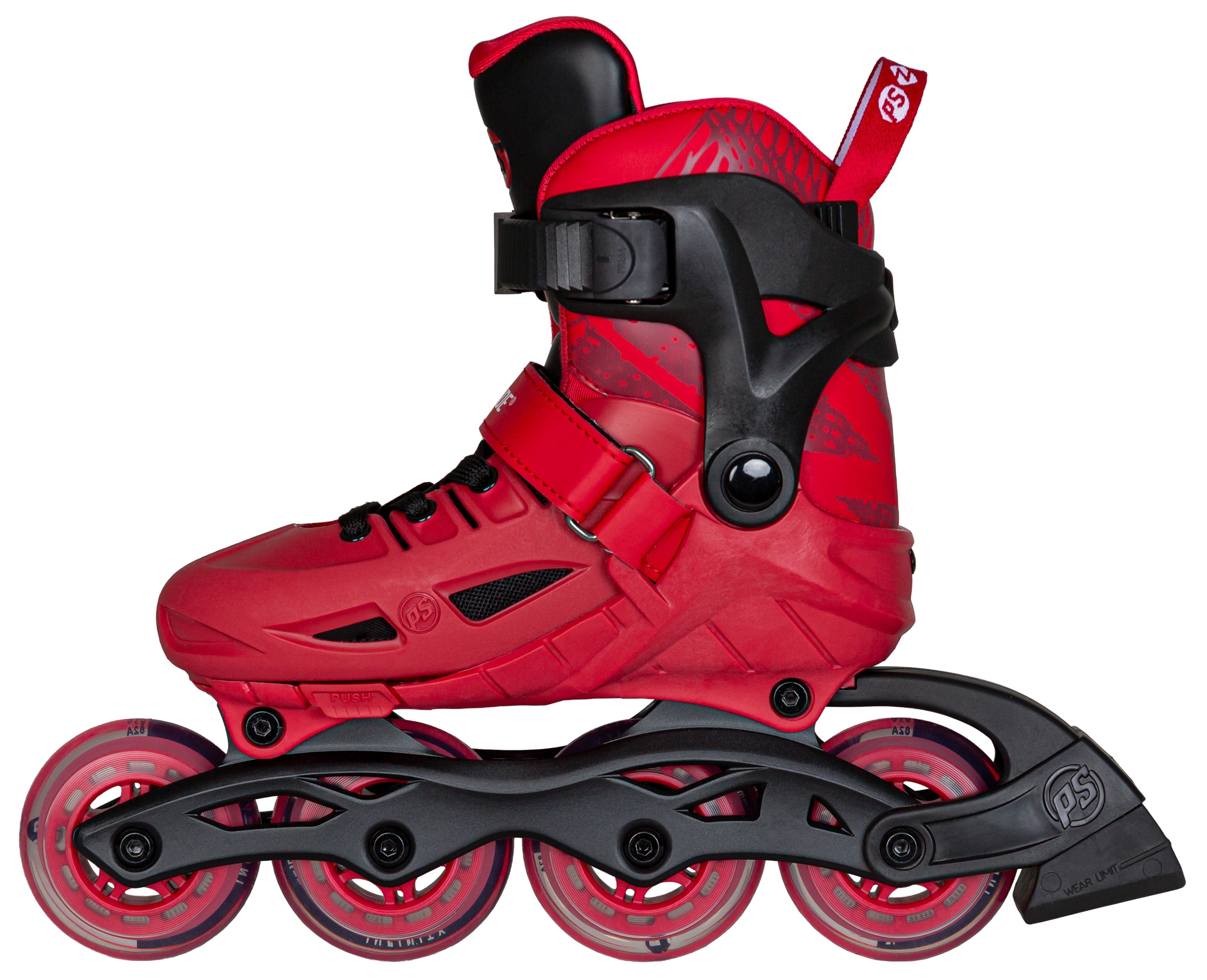 Inlineskates POWERSLIDE "Universe Pink 4W Kids adj" Gr. 29, schwarz, Inlineskates_Rollschuhe, Kinder, 29/32 (bis 80 kg), Kunststoff