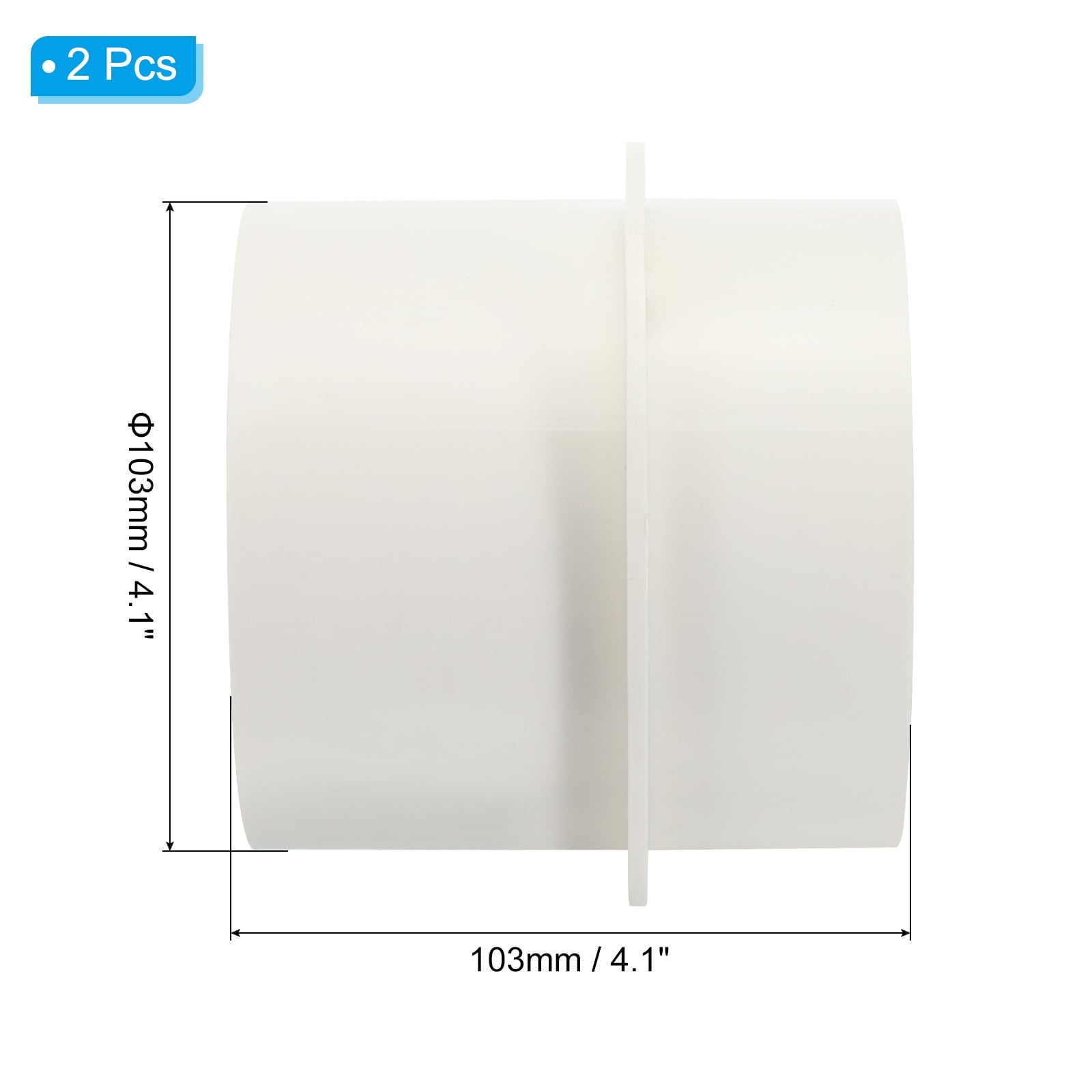 4 Inch Backdraft Damper, 2Pcs Airflow Ducting Hose Insert Shutter For Fan - White