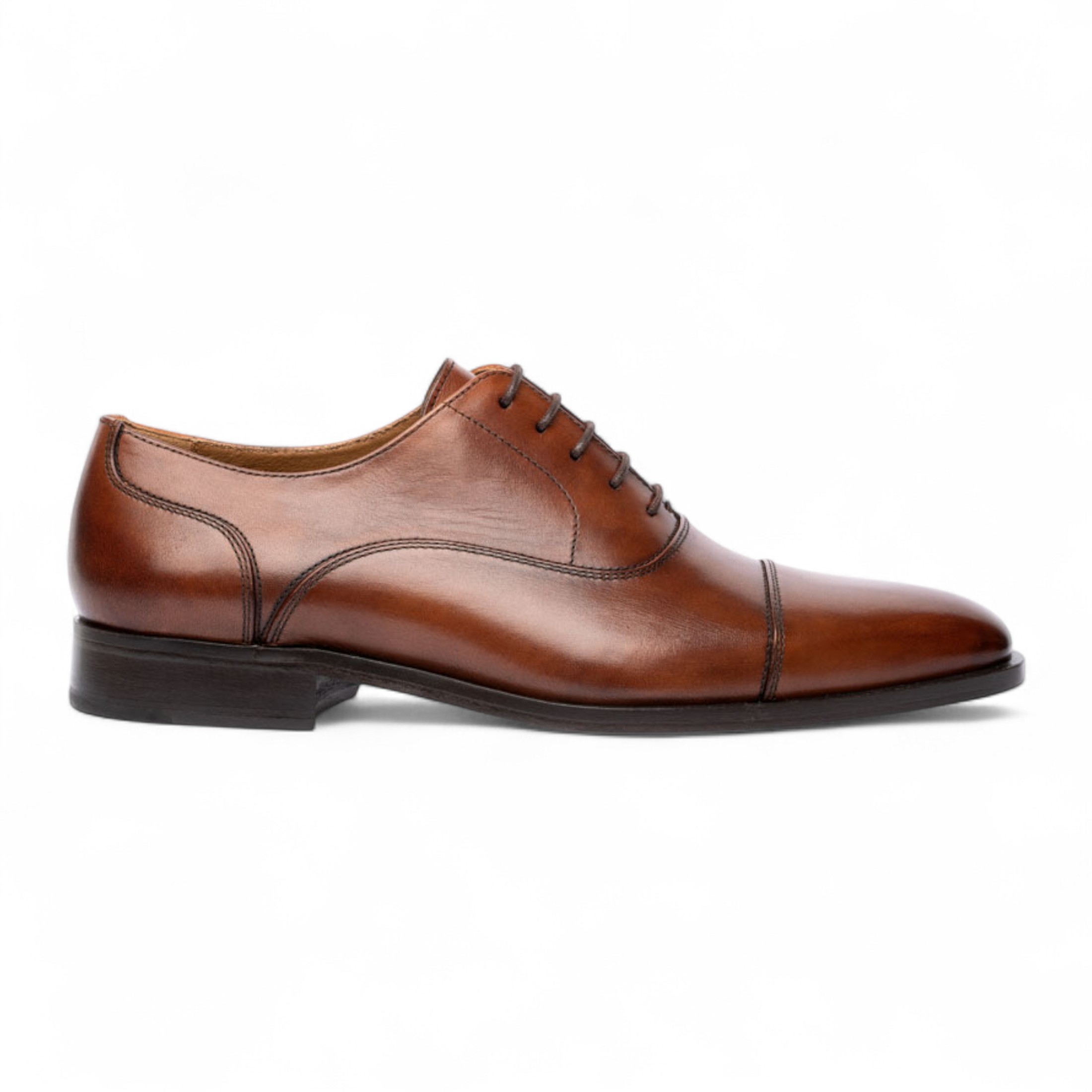 Chapman & Moore Herren-Brogue-Schuhe aus braunem Leder mit Kappe Image