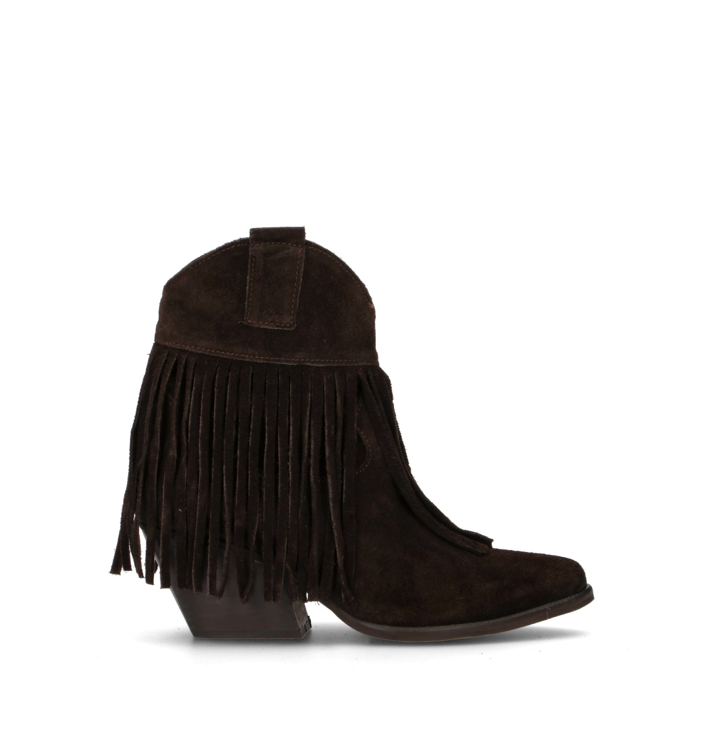 DOROTHYD Tronchetto donna testa di moro in suede con frange