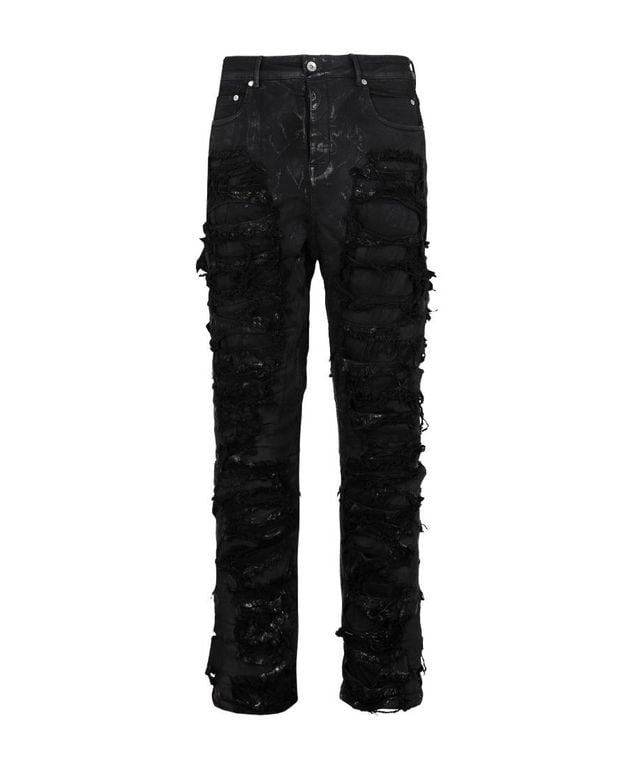 Tyrone Ripped Skinny Jeans - Black - Rick Owens Jeans