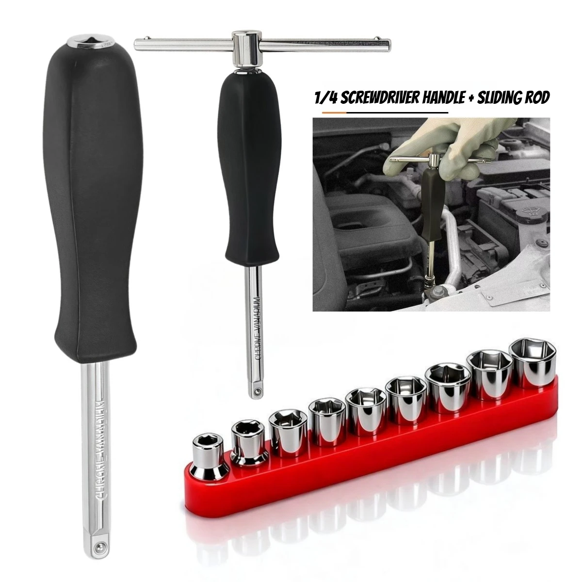 Jeu de clés à douille 5-13mm 1/4, outil de réparation de moto et de vélo, matériel de voiture, bateau, outils de réparation automobile, ensemble d'outils multi-outils pour vélo