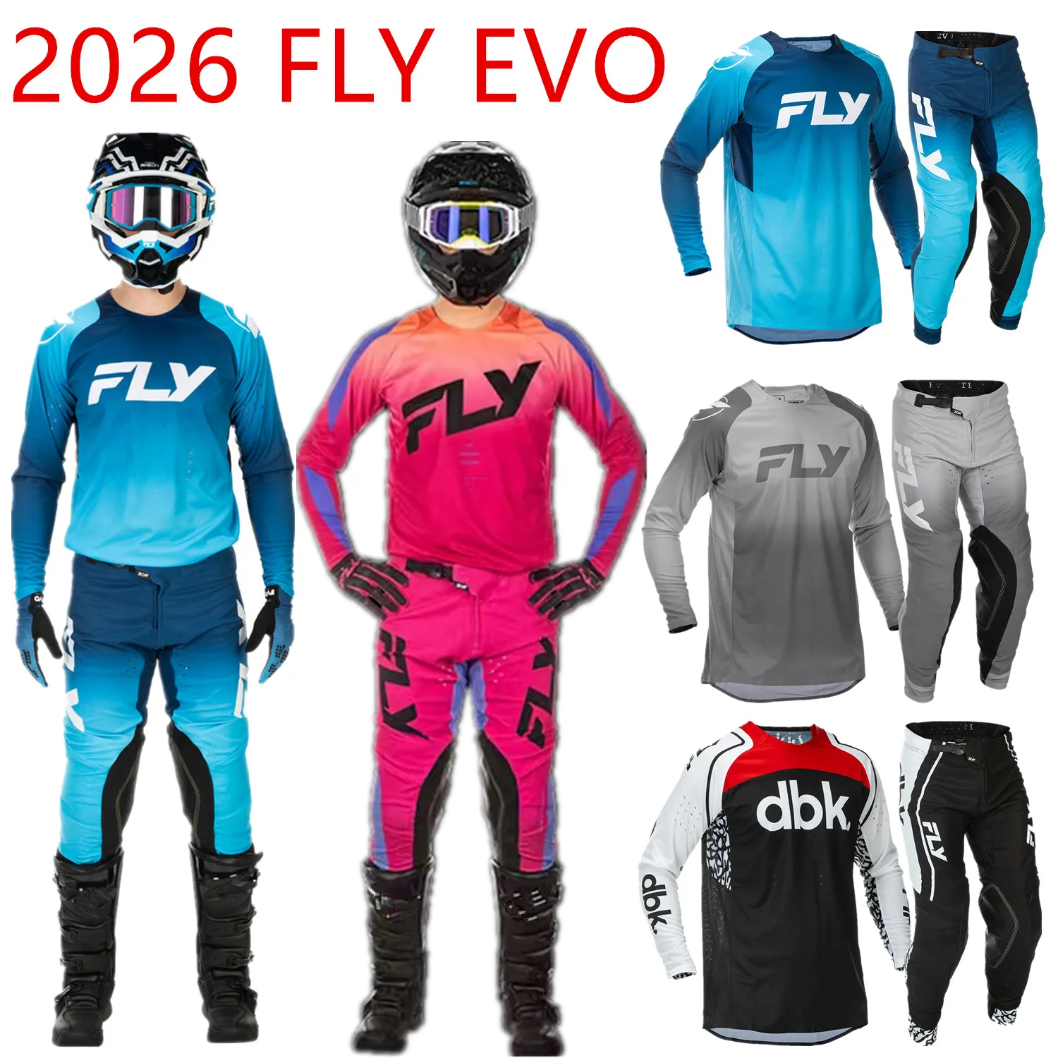 2026 FLY Moto Gear Set MX Jersey Set Off Road Moto Kits Motorradbekleidung Enduro Motocross Jersey und Hose Image