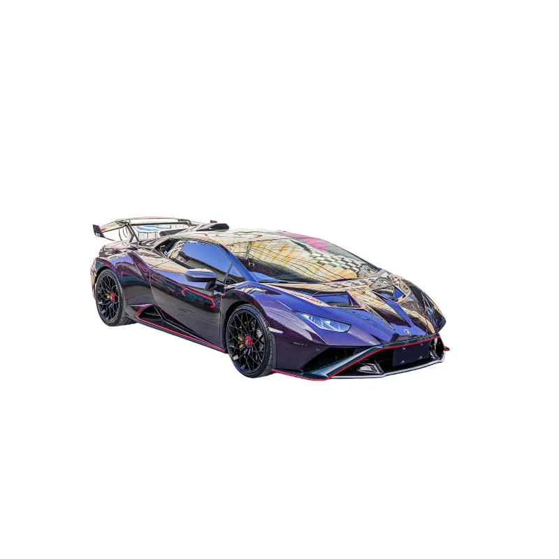 Kohlefaser für Lamborghini Huracan Evo 2020, modifiziert mit Sto Bodykit, nach dem tatsächlichen Fahrzeuginstallationstest Image