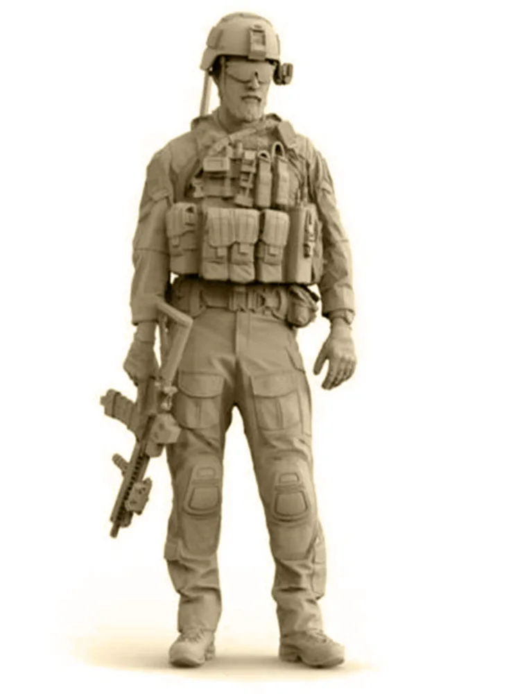 Neue unmontierte 1/16 120 mm US Special Forces Battalion Operator Harzfigur unbemalter Modellbausatz Image