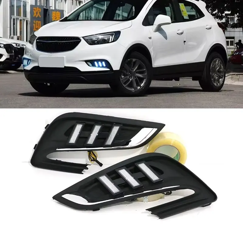 2 pz LED Per Buick Encore Opel mokka 2017 2018 Guida DRL Luce di marcia diurna fendinebbia Relè LED DRL Luci diurne