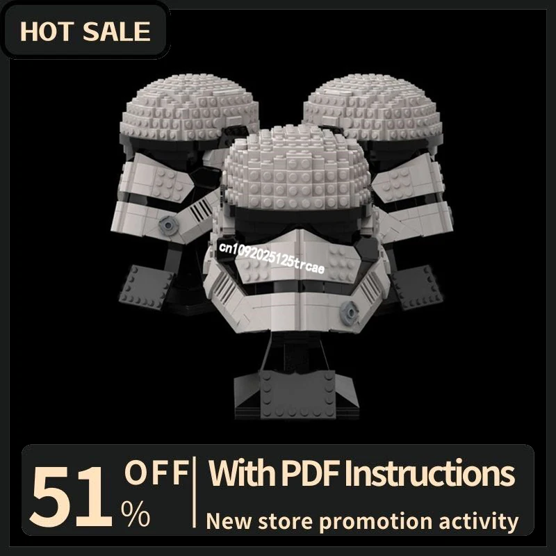 Neue 709 Stücke Berühmte Star Battle Film Moc Weiß Helm Modell Bausteine Diy Kreative Ideen Kind Spielzeug Geburtstag Weihnachten geschenk Image