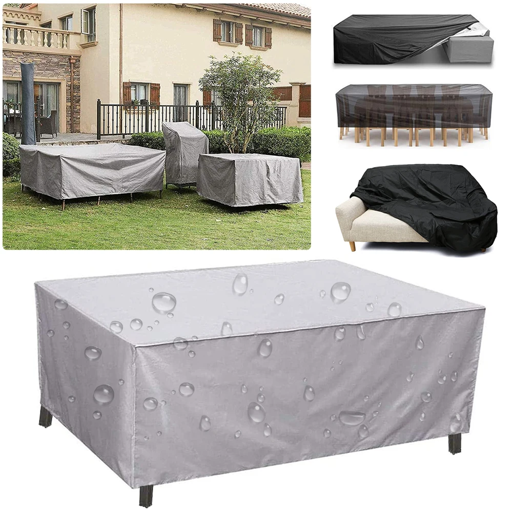 Outdoor Möbel Abdeckungen Wasserdichte Regen Schnee Staub Wind-Proof Anti-Uv Oxford Stoff Garten Rasen Terrasse Möbel Abdeckungen 190T