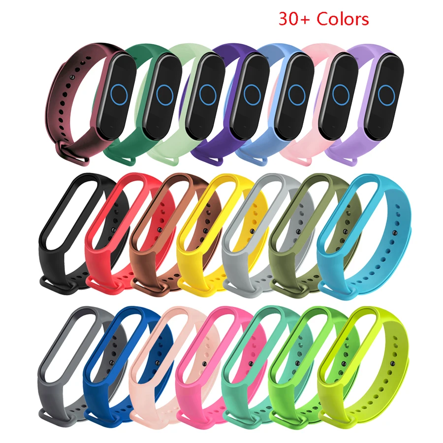 Farben Armband für Xiaomi Mi Band 7 6 5 Sport Strap Uhr Silikon Handgelenk Gurt Für Xiaomi Mi band 5 6 armband Miband 4 3 Strap Image