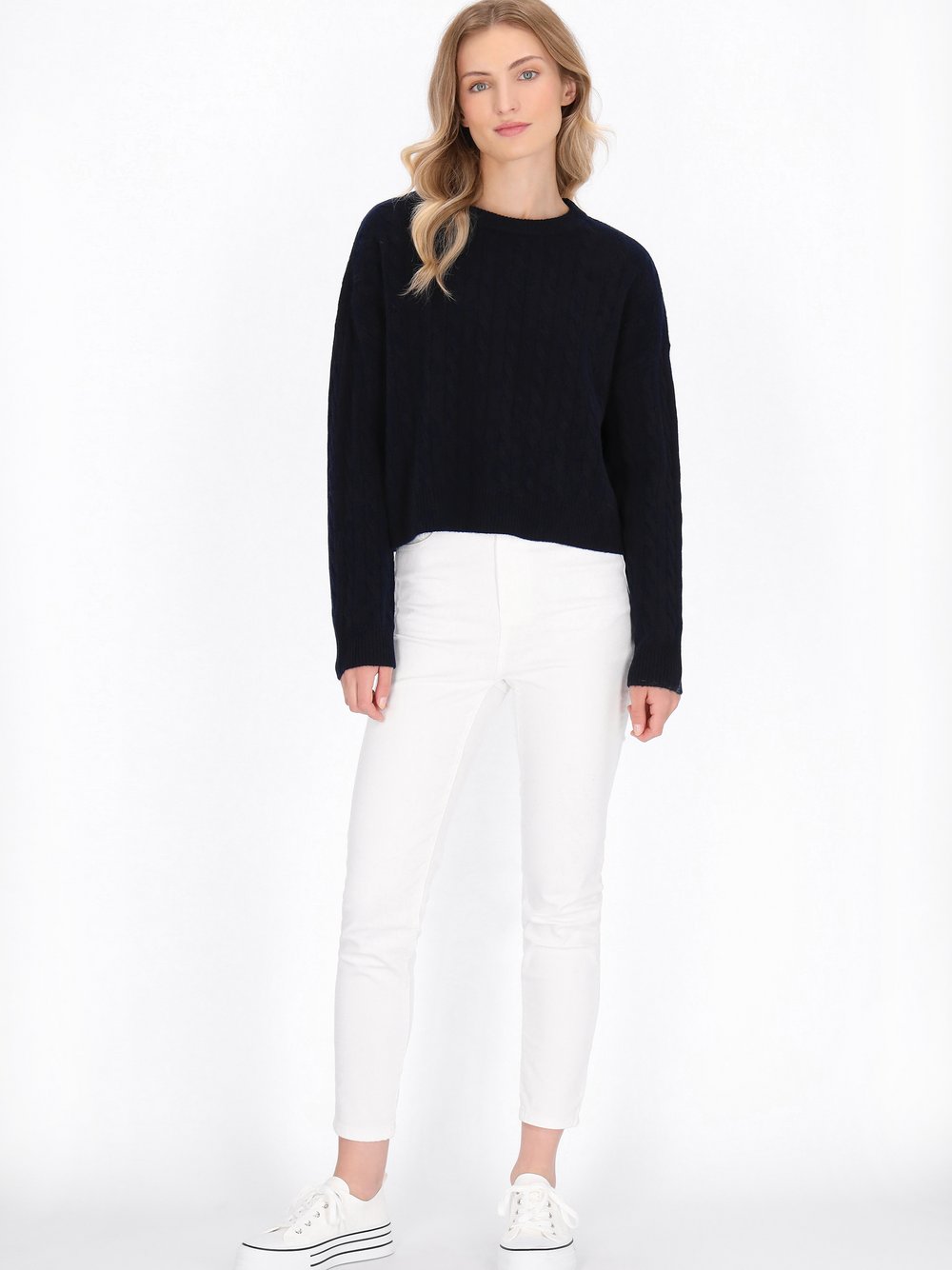 Dreimaster Pullover Damen marine, M/L Image