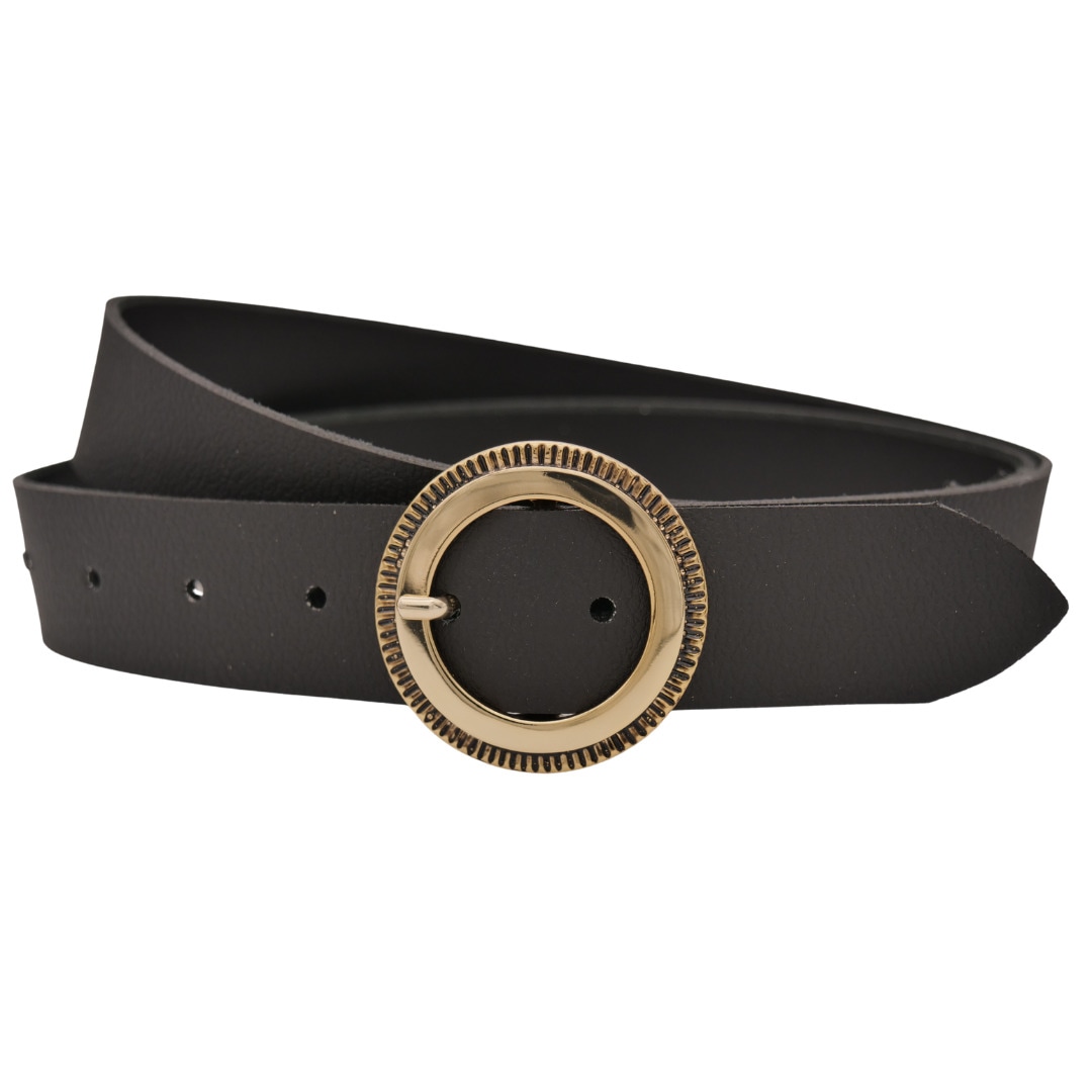 Ledergürtel ANNAMATONI "AnnaMatoni Ledergürtel Glim Ledergürtel Glim", Damen, Gr. TW85 - 100cm Gesamtlänge, schwarz 790, 100% Leder, Gürtel Ledergürtel