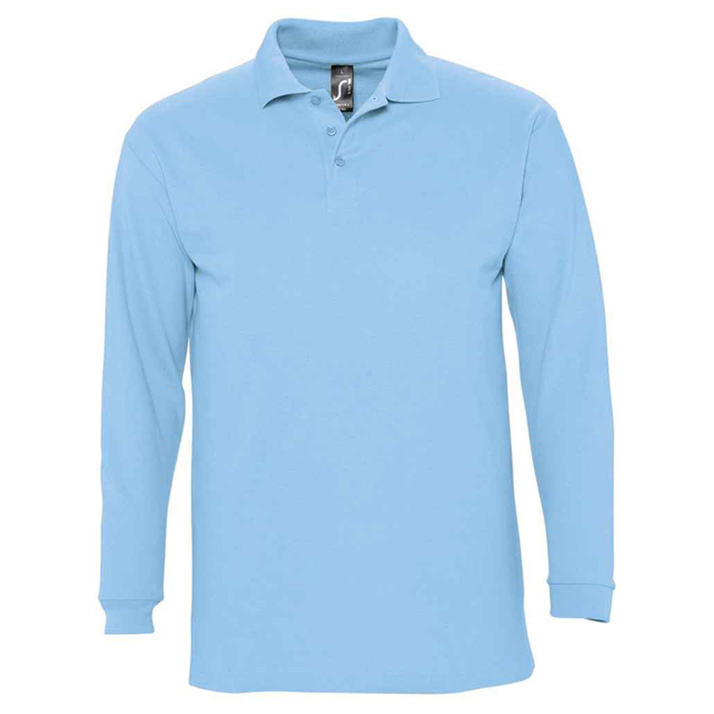 SOLS - "Winter II" Poloshirt für Herren/Damen Unisex Langärmlig (Himmelblau) Image