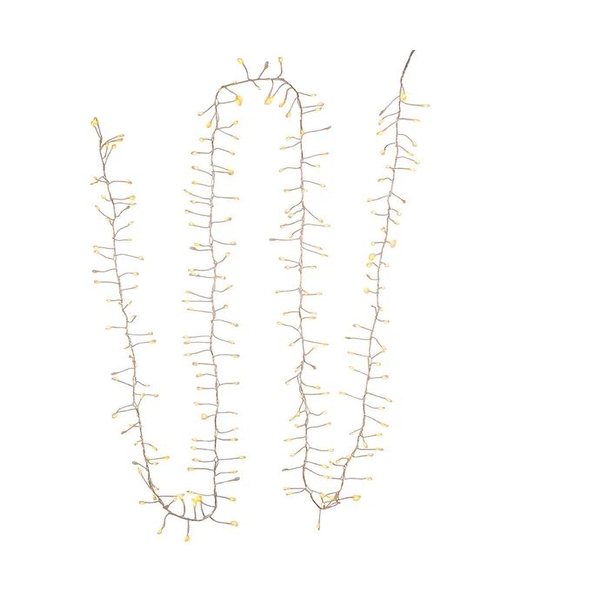 Kurt S. Adler 69049 - 240 Light 8' Classic White Fairy Twinkle LED Silver Wire Cluster Garland