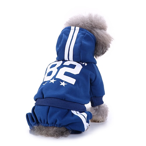 Gemütlicher Hunde-Winterhoodie – blaues Sherpa-Sweatshirt für kleine Hunde Katzen - hält Haustiere warm Glücklich Image