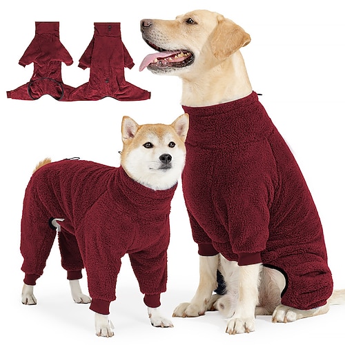 Wintermantel für Hunde, winddicht, Fleecejacke, Winterweste, Rollkragenpullover, kuschelig warm – für mittelgroße bis große Hunde Image