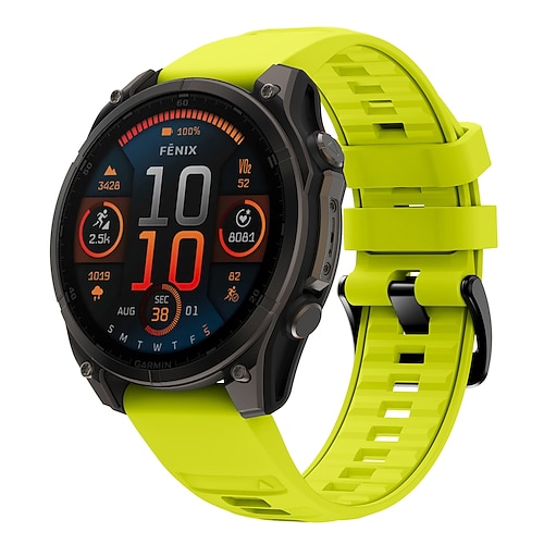 Quickfit 22 mm/26 mm Silikon-Smartwatch-Armband für Garmin Fenix 7x/7 Solar/6x/6 Pro/5/5x Plus/3/3hr/Epix Image
