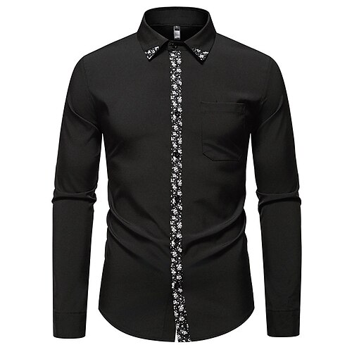 Retro Vintage Goldene Zwanziger 1920er Bluse / Hemd Gangster Trauzeugen Schmale Passform Kostüm Herren Maskerade Party-Abendmode Geschäft / Zeremonie / Hochzeit Junggesellinnenabschiedsparty Image