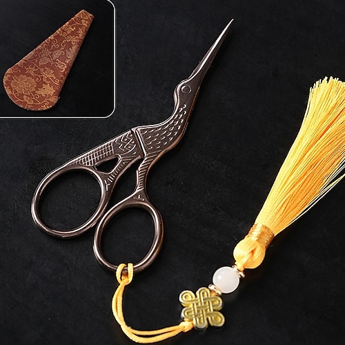 Schere aus Kupfer und Edelstahl im Vintage-Stil, perfekt für Garn-, Stick- und Nähprojekte Image