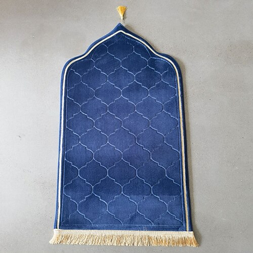 Läuferteppich für Flur und Küche, unregelmäßige Form, weicher, rutschfester Samtteppich, dicker Kurzplüschteppich mit Prägung, rutschfest, ideal für die Heimdekoration Image