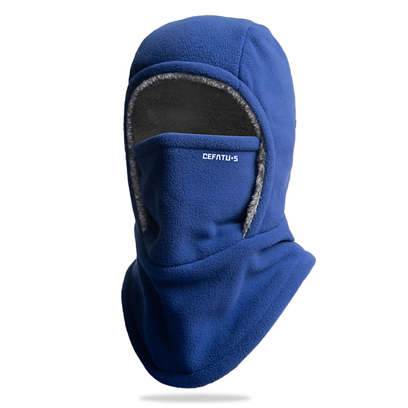 Men's Polyester Fleece Balaclava Hat Neck Warmer, Windproof, Multi-Color, Ideal for Winter Sports Outdoor Activities