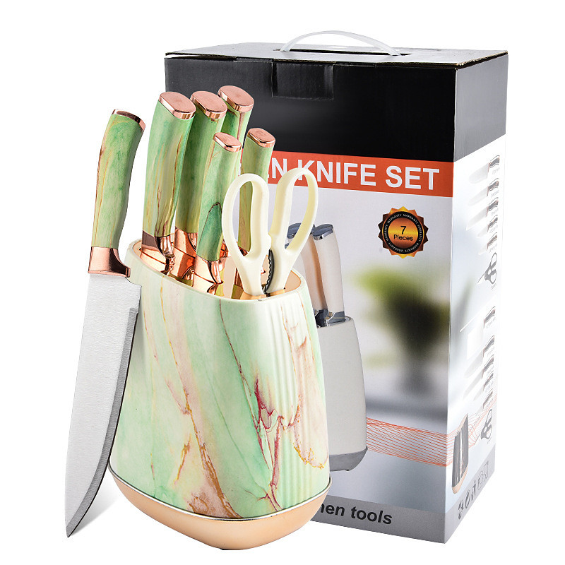 Seven Piece Set Of Weighted Knife Holder Tool Set Kitchen And Household Chef Knife Internet Famous Stainless Steel Tool Set