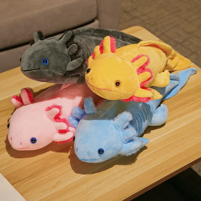 23-80 cm Kawaii Bunte Newt Salamander Plüschtier Gefüllte Weiche Kissen Zimmer Sofa Kissen Niedliche Axolotl Puppe Schlüsselanhänger Anhänger Geschenk
