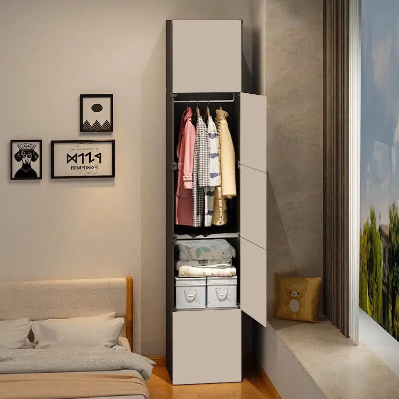 Holz Wohnzimmer Schrank Lagerung Stoff Minimalistischen Nordic Kleiderschrank Regale Organizer Schlafzimmer Kleidung Muebles Trendige Möbel