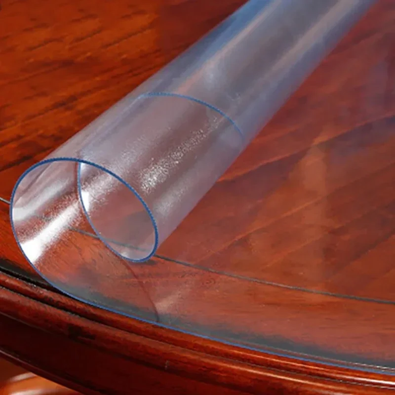 PVC Runde Transparente Tischdecke Film Schutz Pad Weiche Glas Tischdecke Esszimmer Feuchtigkeit-beständig Wasserdichte Tischdecke Image