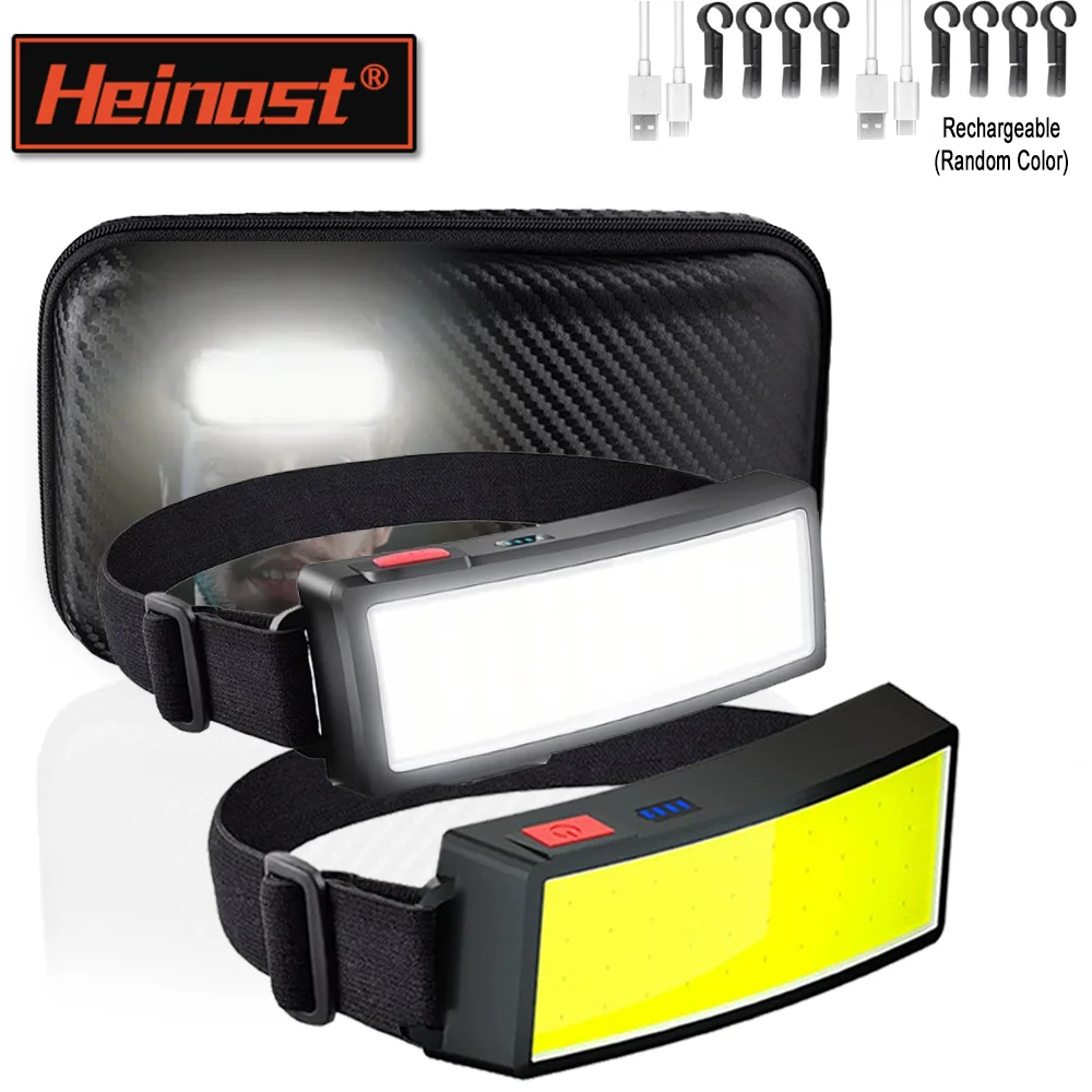 COB 180 ° Flutlicht LED-Stirnlampe TaschenlampeTaschenlampe 3/5 Modi Eingebauter wiederaufladbarer USB-Akku Stirnlampe Wandern Campinglampe