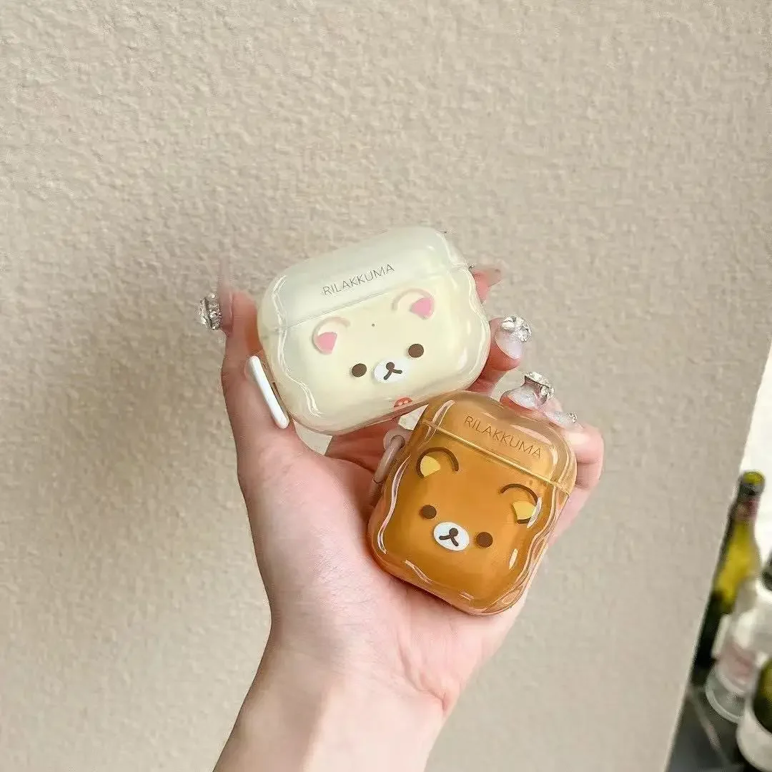 Für Airpods Pro 3 Pro2 AirPods 1 2 AirPods 3 4 Bluetooth Kopfhörer Fall Japanische Cartoon Niedlichen Bären Welpen Hund Schutzhülle Image