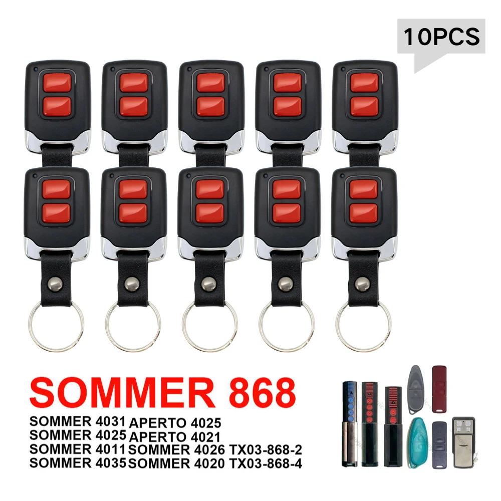 1-10 Stück Fernbedienung für SOMMER 4020 TX03-868-4 4026 4031 Rolling Code SOMMER APERTO 4025 4021 Toröffner Sender Image