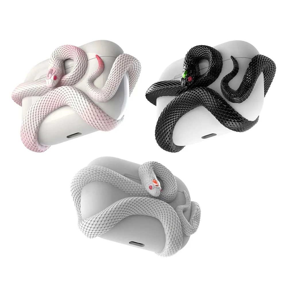 Creative Snake Surrounded Hülle für AirPods 1 2 3 4 Pro Pro 2 Ohrhörer-Hülle Image