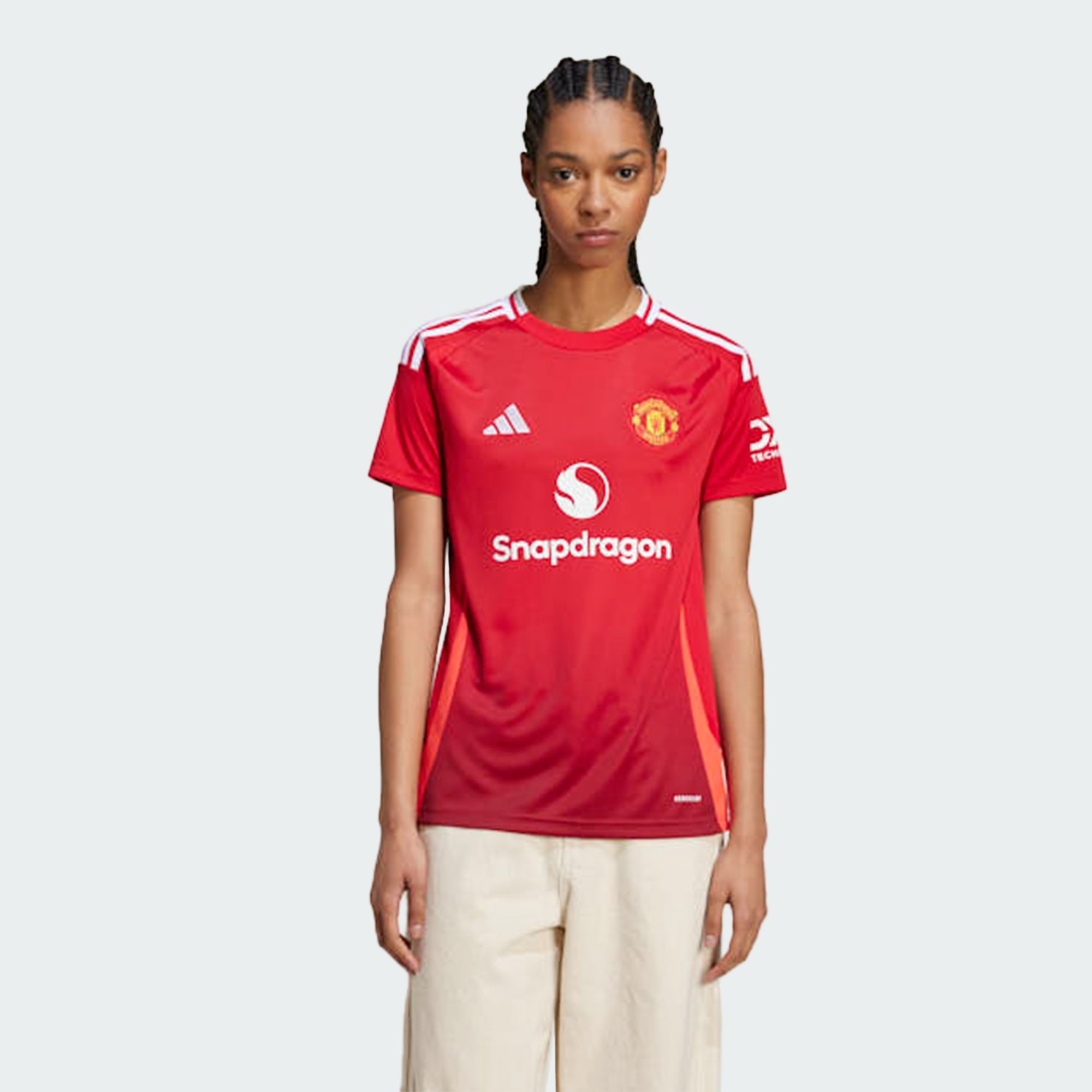 adidas Performance Womens Manchester United 24/25 Home Jersey - Red Recycled Material - Size X-small