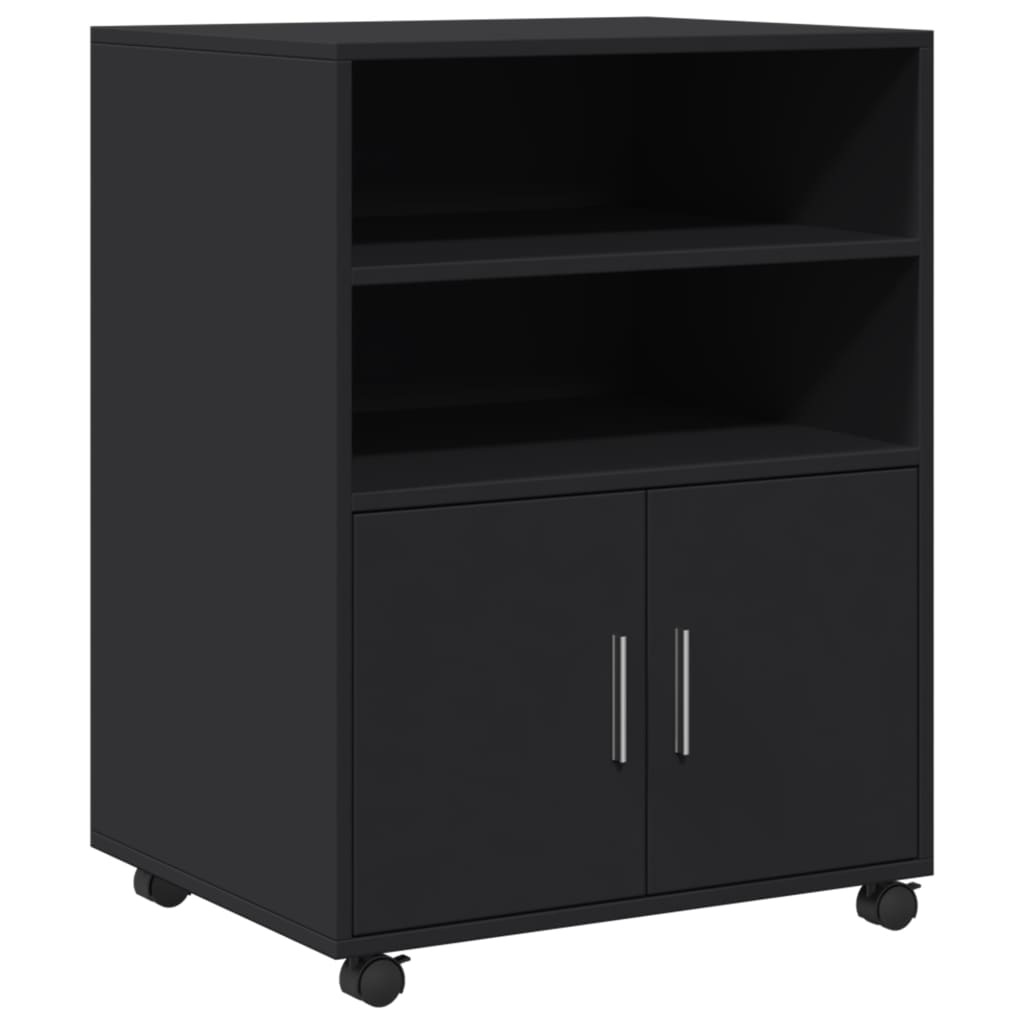 vidaXL Rollschrank Schwarz 60x48x81 cm Holzwerkstoff Image