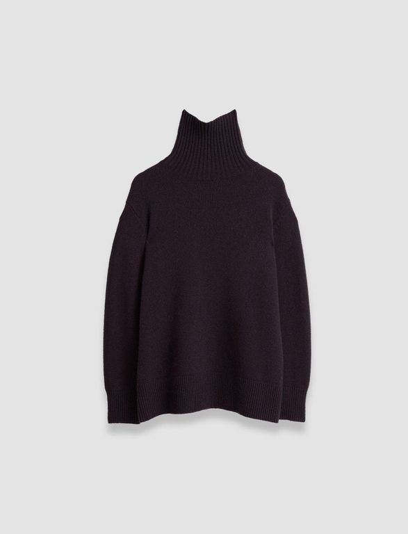 Luxe Cashmere High Neck Jumper - Blue - Joseph Knitwear