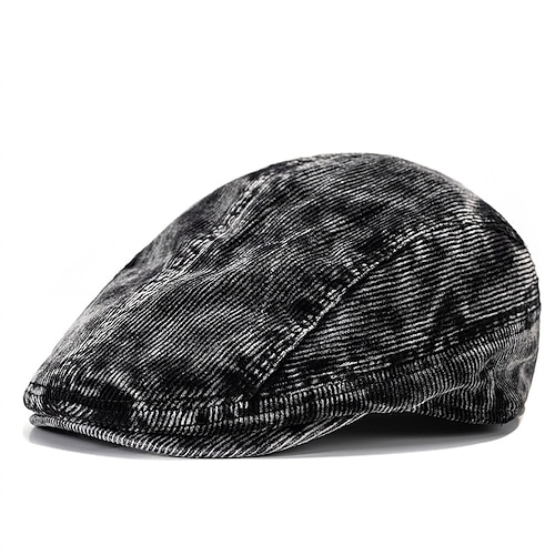Per uomo Coppola Cappello Ascot Cappello da Giornalista Nero Vino Velluto a coste Jacquard Moda Casual Streetwear Quotidiano Semplice Regolabile Protezione solare Traspirante