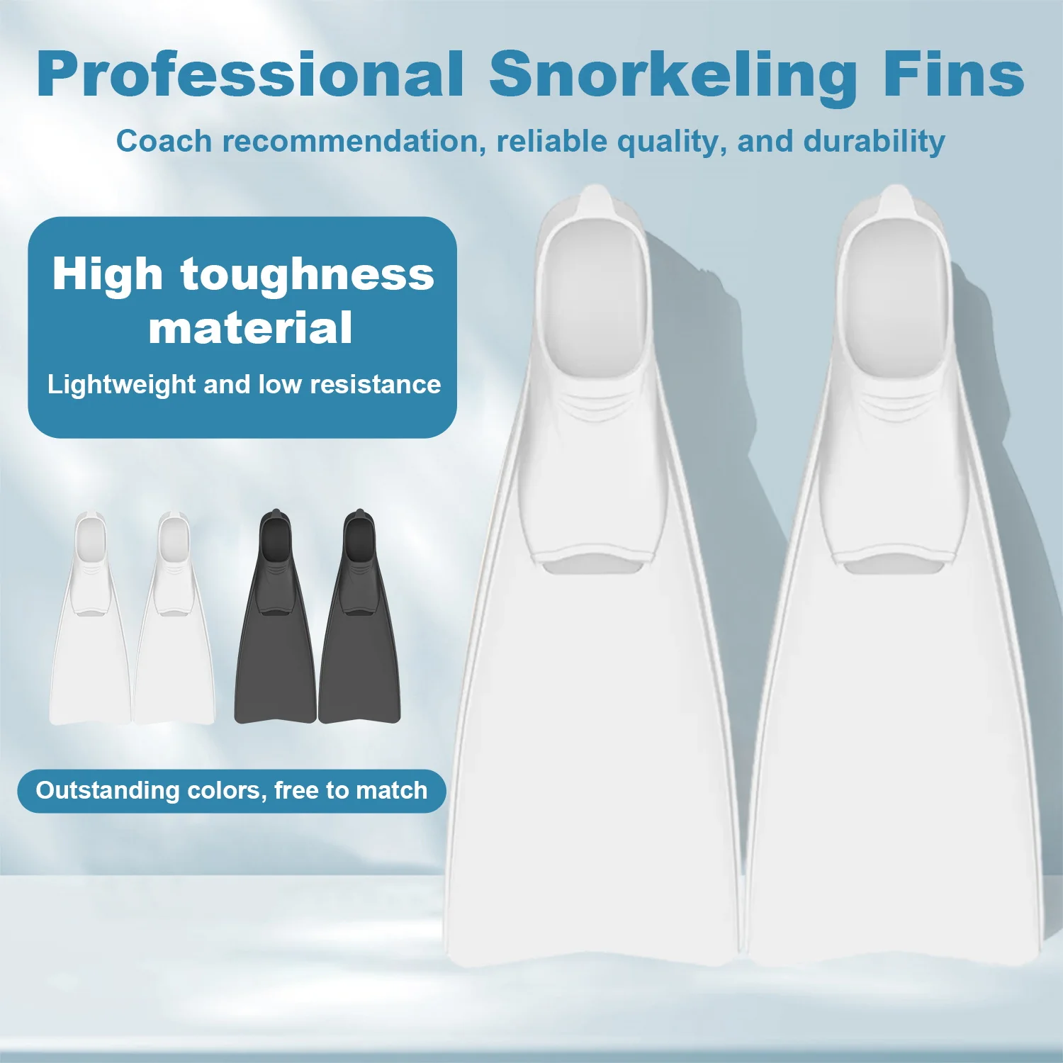 Erwachsene Schnorcheln Frosch Schuhe Neue Silikon Lange Flip Professionelle Schwimmflossen Training Schwimmhäute Tauchen Liefert Schwarz Und Weiß Image