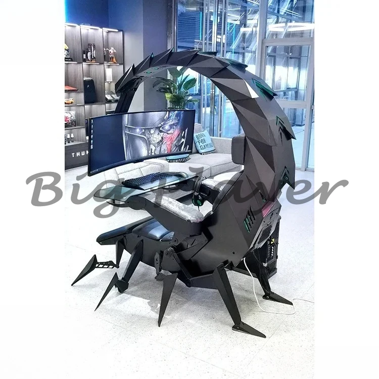Heiße Luxus-Home-Office-Möbel Zero Gravity Großhandel Computer Cluvens Gaming-Stuhl Scorpion Chair für 3 oder 5 Monitore Image