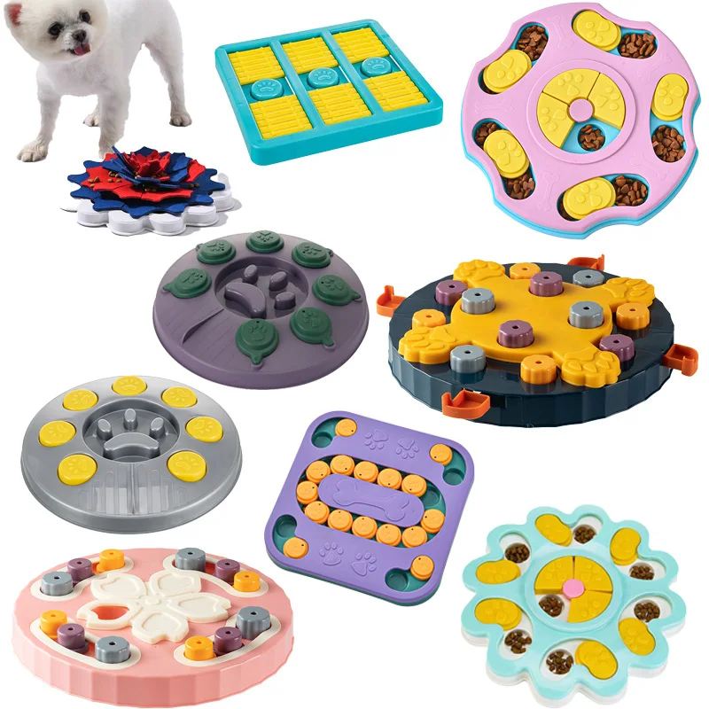 Giocattoli puzzle per cani Alimentatore lento Interattivo Aumenta il QI Dispenser di cibo Ciotola antiscivolo per mangiare lentamente Giochi di cibo per cani e gatti