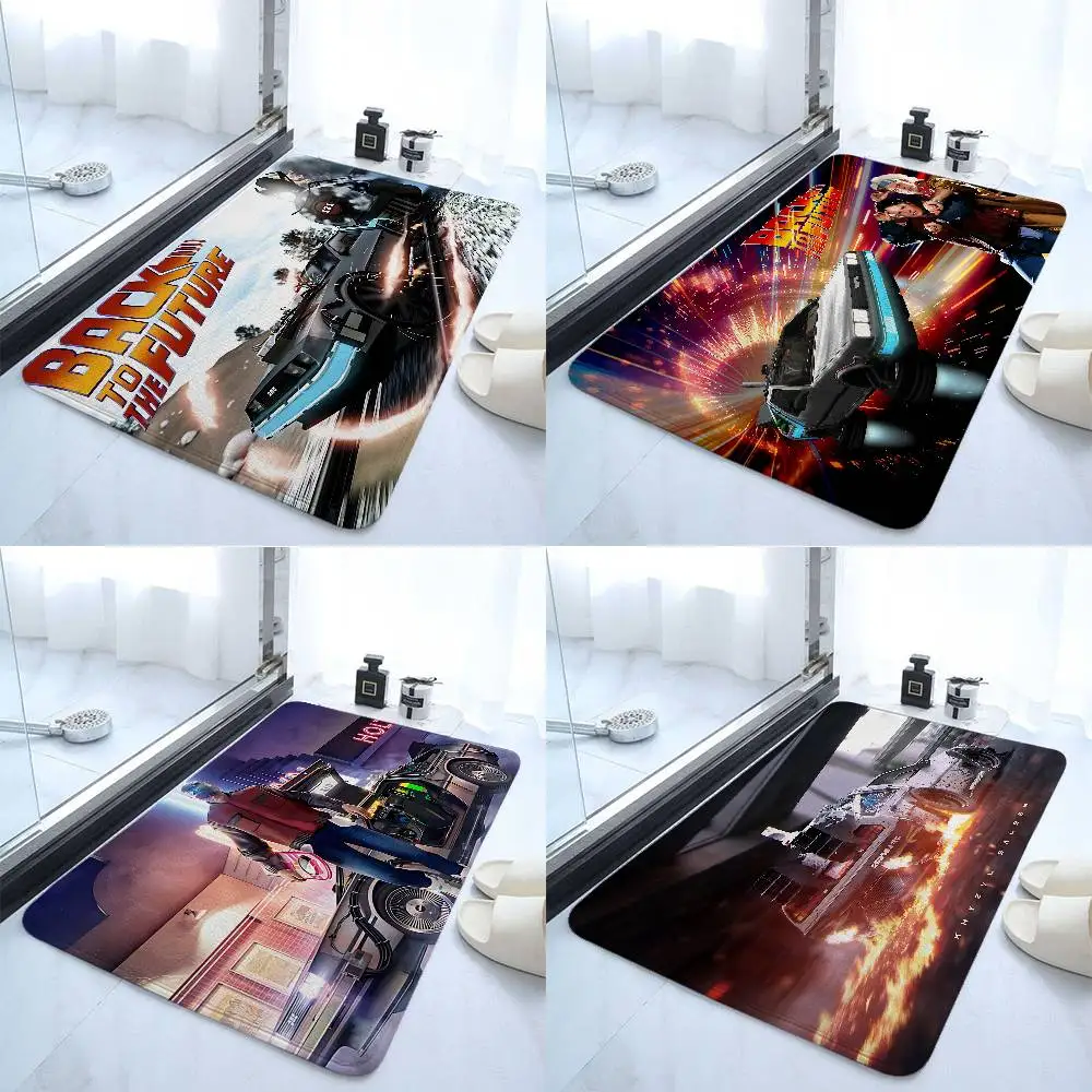 Retro Zurück In Die Zukunft Boden Matte Badezimmer Saugfähige Matte Einfache Tür Schmutz-beständig Matte Home Küche Matte Fuß Matte eintrag Matte